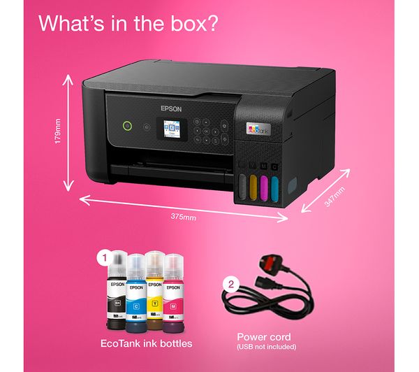 C11CJ66417 EPSON EcoTank ET2870 AllinOne Wireless Inkjet Printer