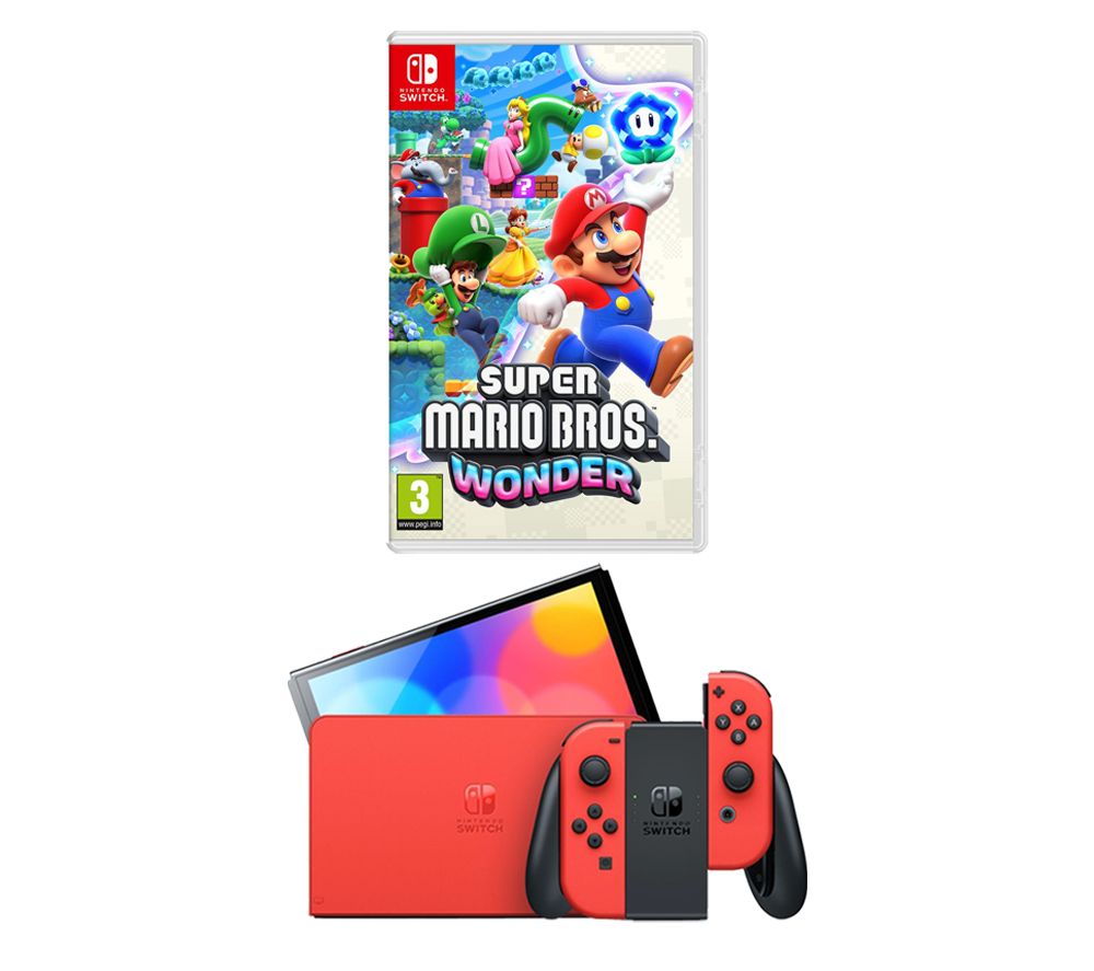 Switch OLED Mario Red Edition & Super Mario Bros. Wonder Bundle
