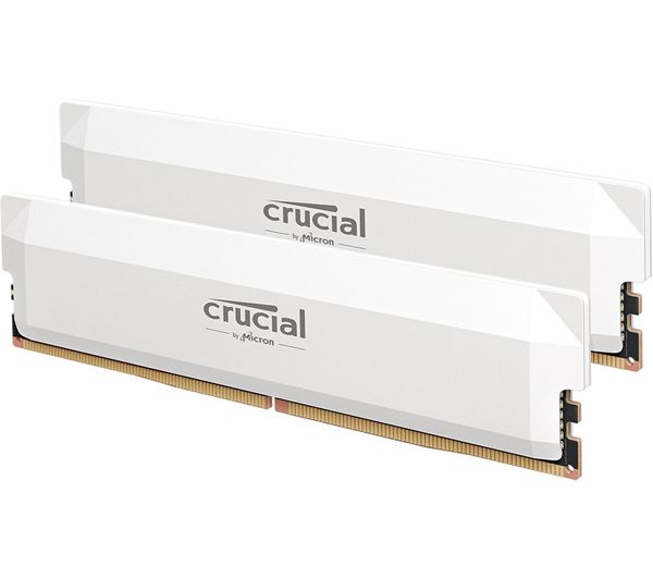 Crucial Pro 64 Gb 6400 Mhz Ddr5 Memory Kit 32 Gb X 2 White