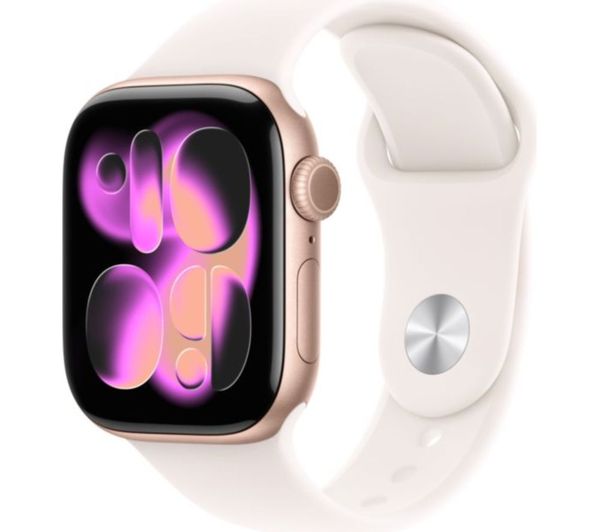 Apple Watch Series 11 42 Mm&nbsp;rose Gold Aluminium Case With Light Blush Sport Band M L