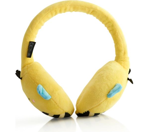 Lazerbuilt Squishmallows Sunny Plush Wireless Bluetooth Headphones Yellow