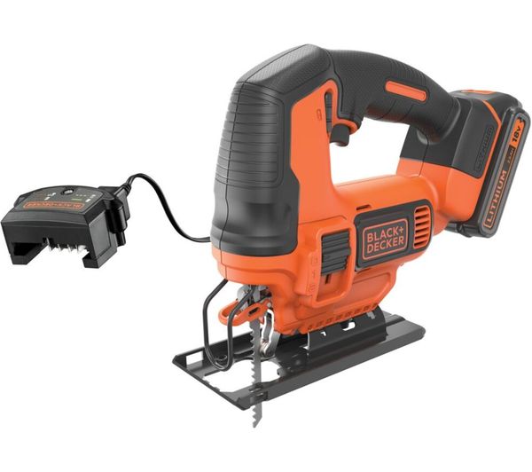 Black Decker 18v Cordless Jigsaw Black Orange