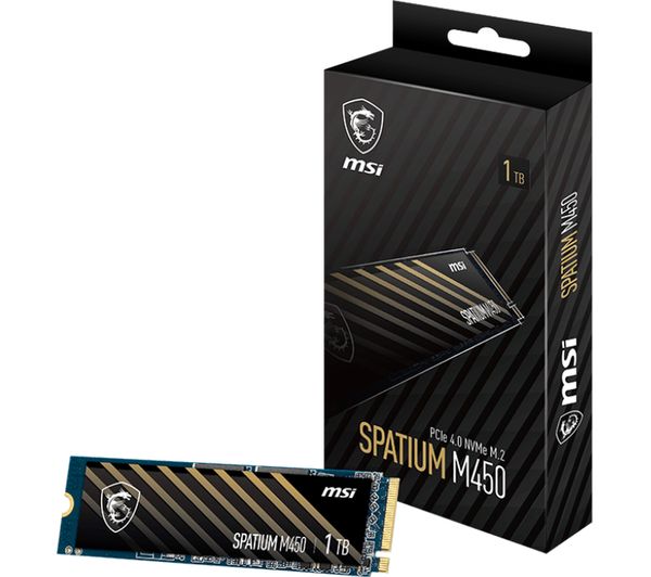 An image of MSI Spatium M450 M.2 Internal SSD - 1 TB