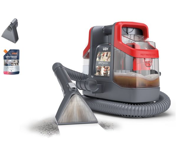 An image of VAX SpotWash Mini CDSW-MCXS Carpet Cleaner - Grey & Red