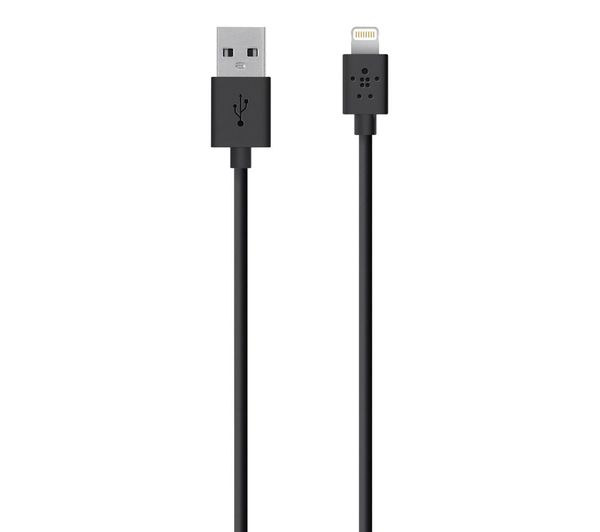 BELKIN F8J023bt2M-BLK Lightning to USB Charge & Sync Cable - 2 m, for Apple iPhone and iPad