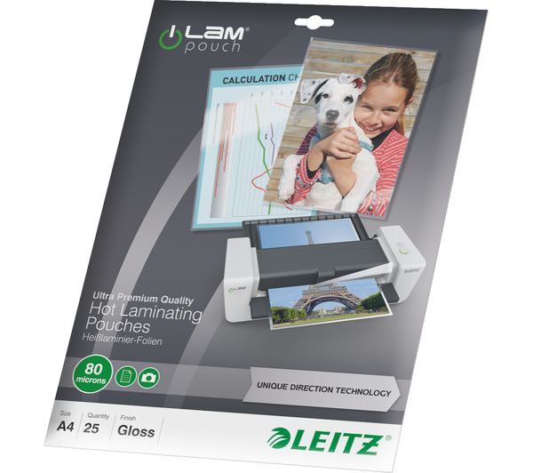 iLAM 74790000 80 Micron A4 Laminating Pouches - 25 Pack