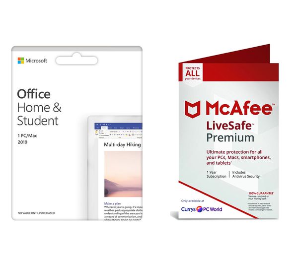 MICROSOFT Office Home & Student 2019 & LiveSafe Premium 2019 Bundle