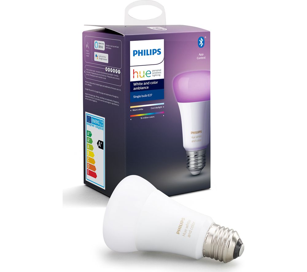 White & Colour Ambiance LED Bulb with Bluetooth - E27