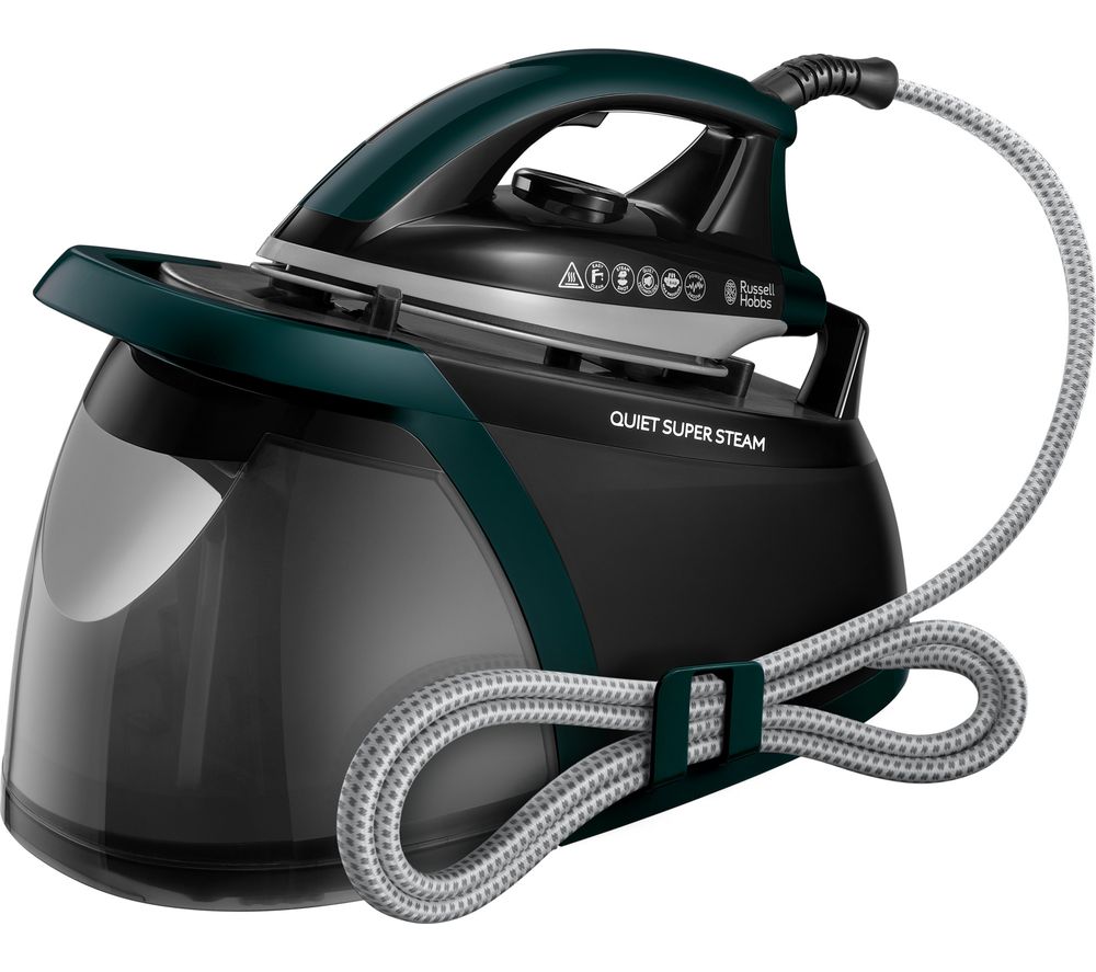 Russell Hobbs Quiet Super 24450 Steam Generator Iron Green And Black 