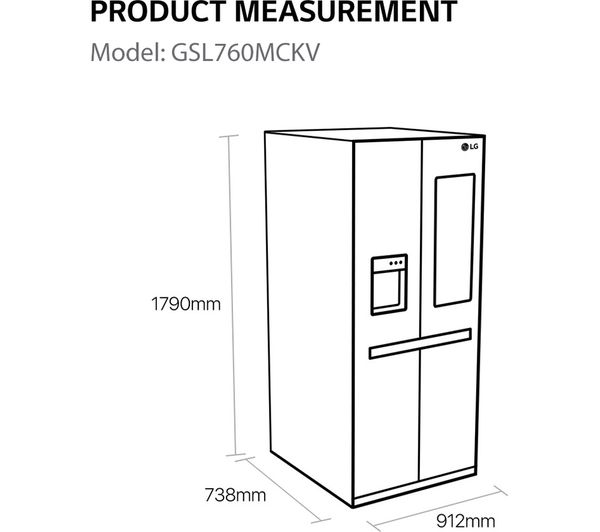 Buy LG GSL760MCKV AmericanStyle Smart Fridge Freezer Black Free