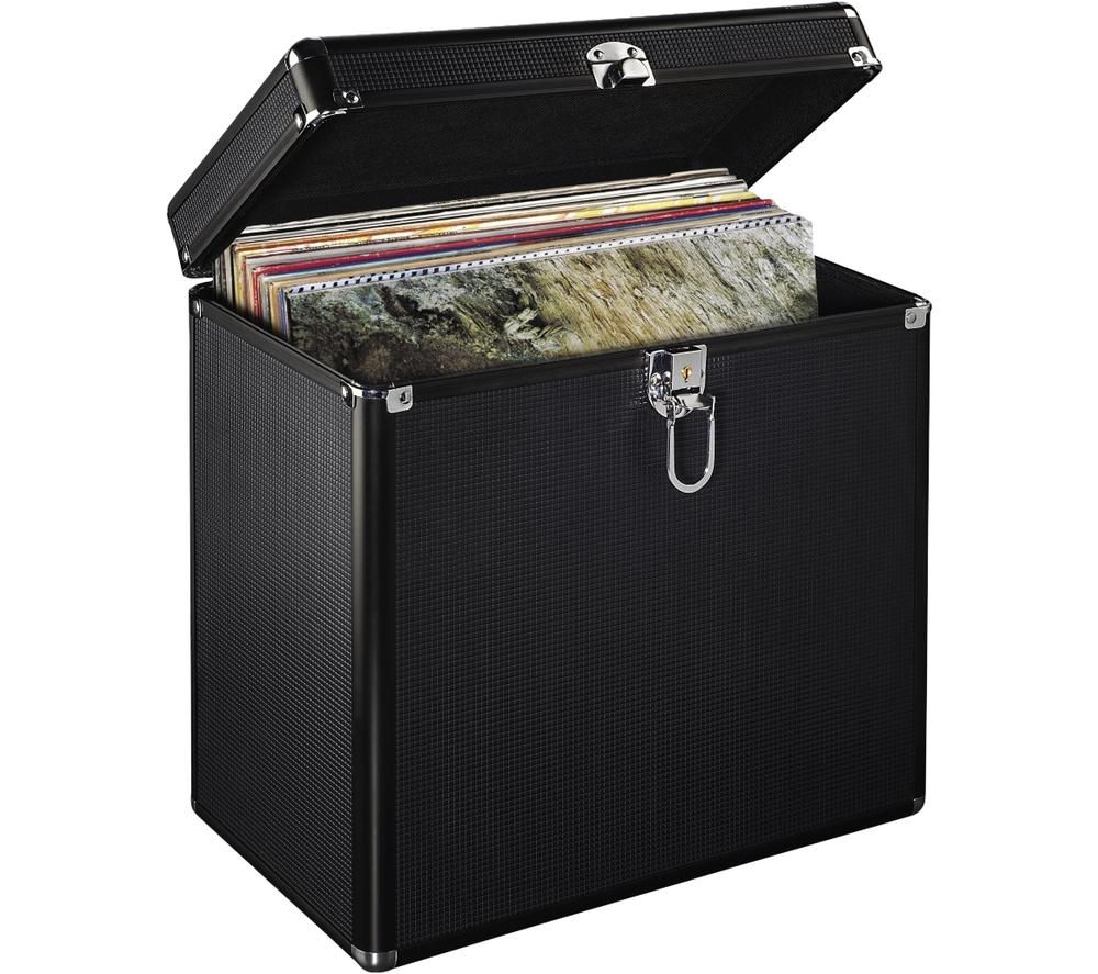 HAMA 50 LP Vinyl Record LP Storage Case - Black