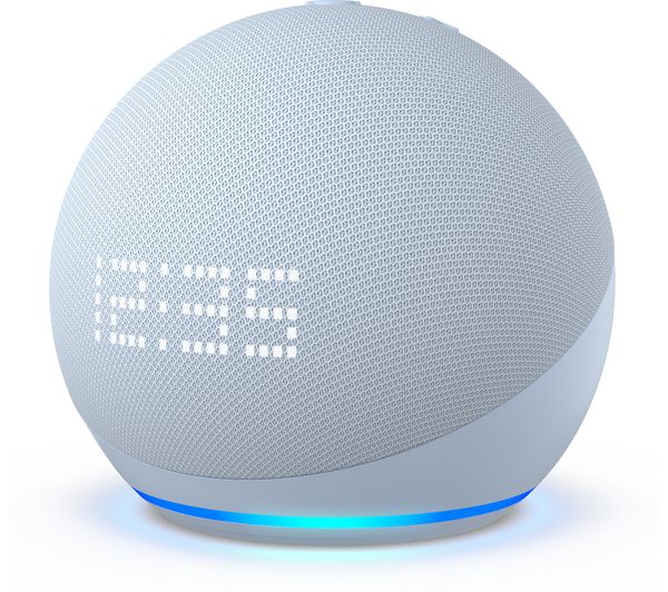 Amazon Echo Dot 5th Gen Smart Speaker With Clock Alexa Cloud Blue