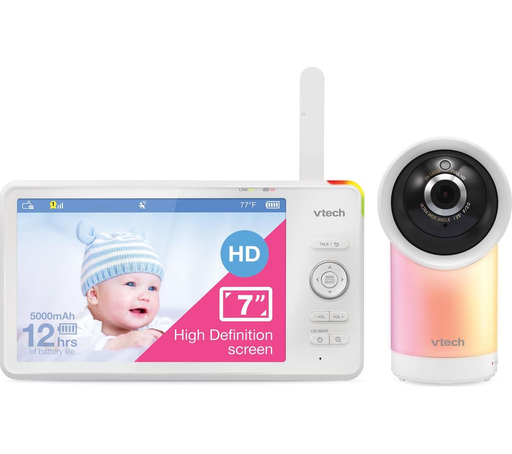 RM7766HD 7" LCD Screen Smart Video Baby Monitor - White