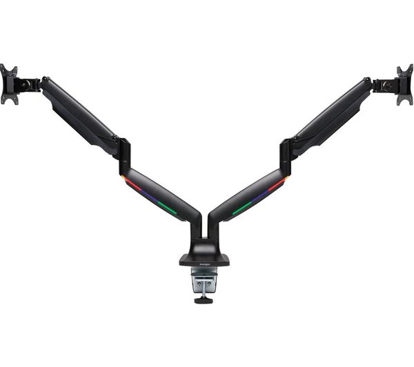 Kensington Smartfit One Touch K59601ww Dual Arm Tilt Swivel 13 32 Monitor Desk Mount