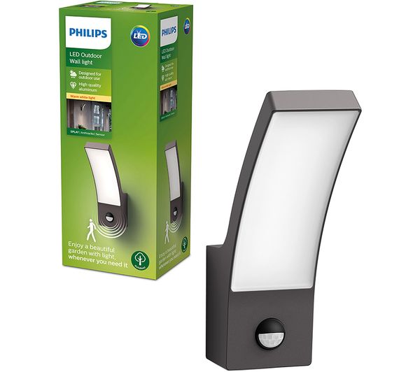 Image of PHILIPS Splay Outdoor LED Wall Light - Anthracite