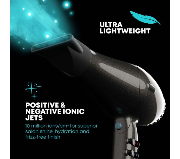 REVAMP Progloss Featherlite Ultra X Hair Dryer, Lightweight Ionic Dryer, 2 Speeds, 4 Heat Settings, Keratin Oils - View #5