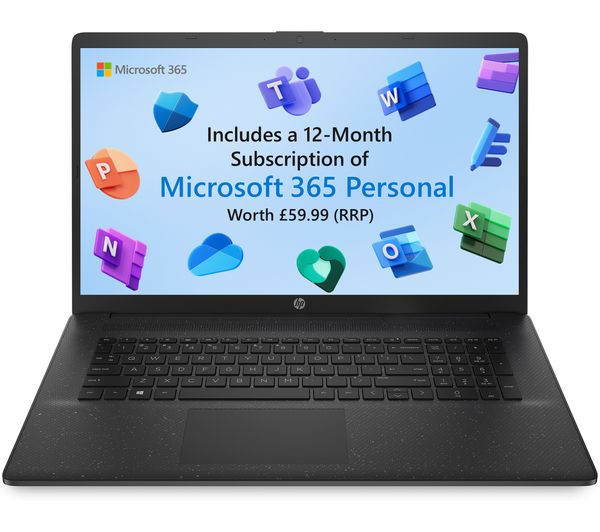 Image of HP 17-cn0534sa 17.3" Laptop - Intel® Pentium®, 128 GB SSD, Black