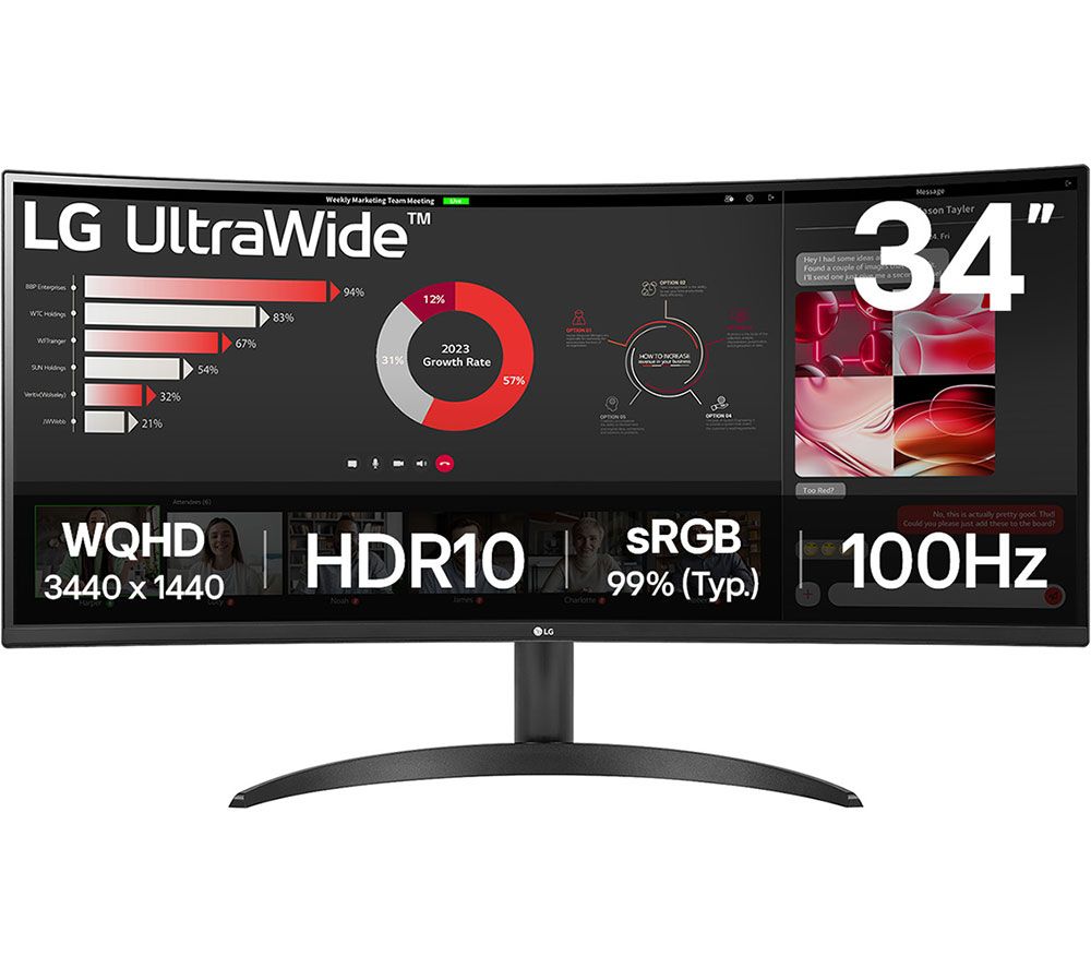 UltraWide 34WR50Qk-B.AEK Quad HD 34" Curved VA LCD Monitor - Black