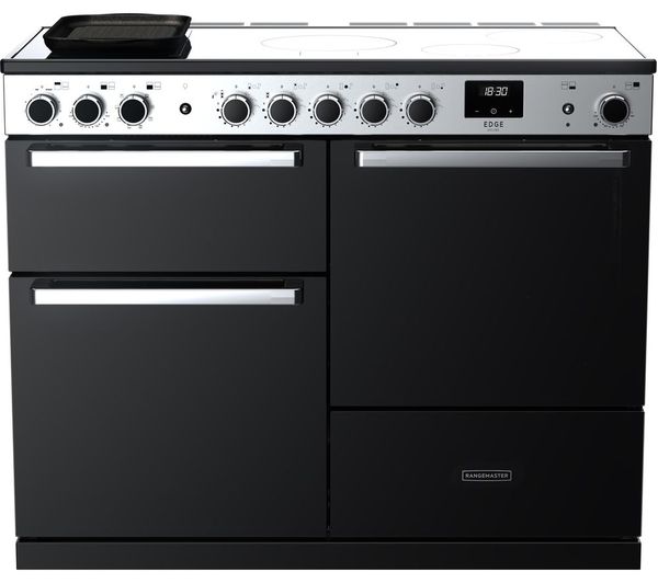 Rangemaster Edge Deluxe Eddl100eigblk Cm1 100 Cm Electric Induction Range Cooker Black Chrome