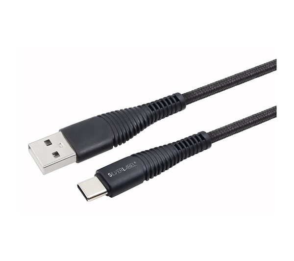 Silverlabel Braided Usb Type A To Type C Cable 2 M Black
