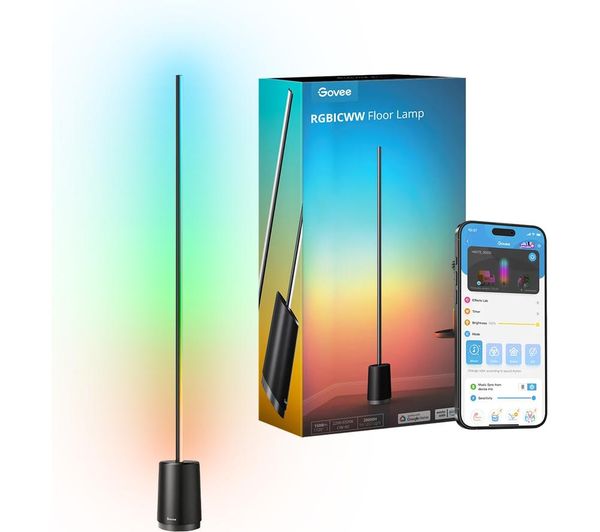 Govee Lyra Rgbicww Smart Corner Floor Lamp Black