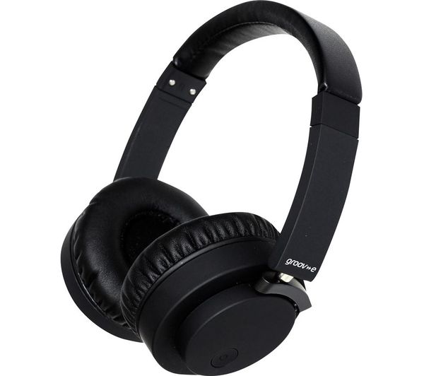 Groov E Fusion Wireless Bluetooth Noise Cancelling Headphones Black