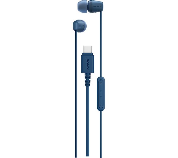 An image of SONY IER-EX15C USB-C Earphones - Blue
