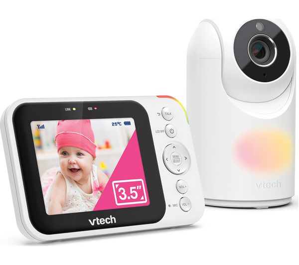 An image of VTECH VM4263 3.5" Pan & Tilt Video Baby Monitor - White