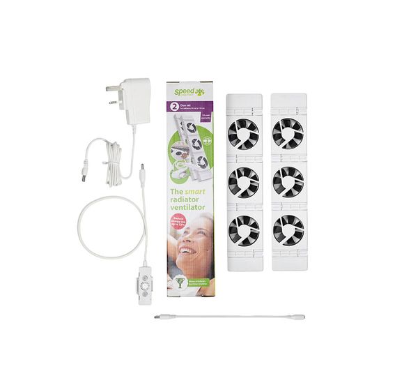 An image of SPEEDCOMFORT Duo Set Smart Radiator Fan - White