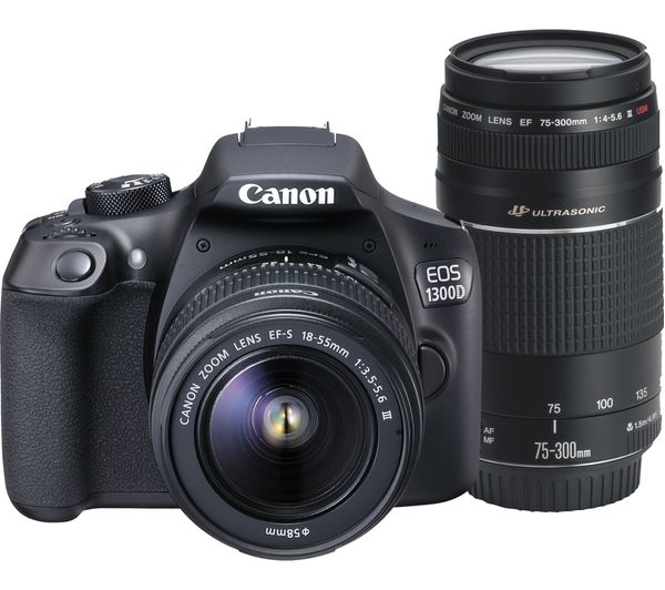 Buy CANON EOS 1300D DSLR Camera, Twin Lenses & Accessories Bundle ...