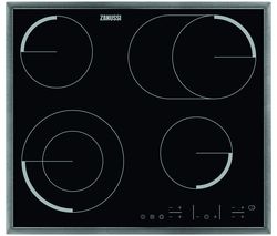 ZANUSSI ZEV6646XBA Electric Ceramic Hob - Black & Stainless Steel