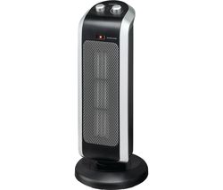 LOGIK L20CTH18 Portable Hot & Cool Ceramic Fan Heater - Black & Silver
