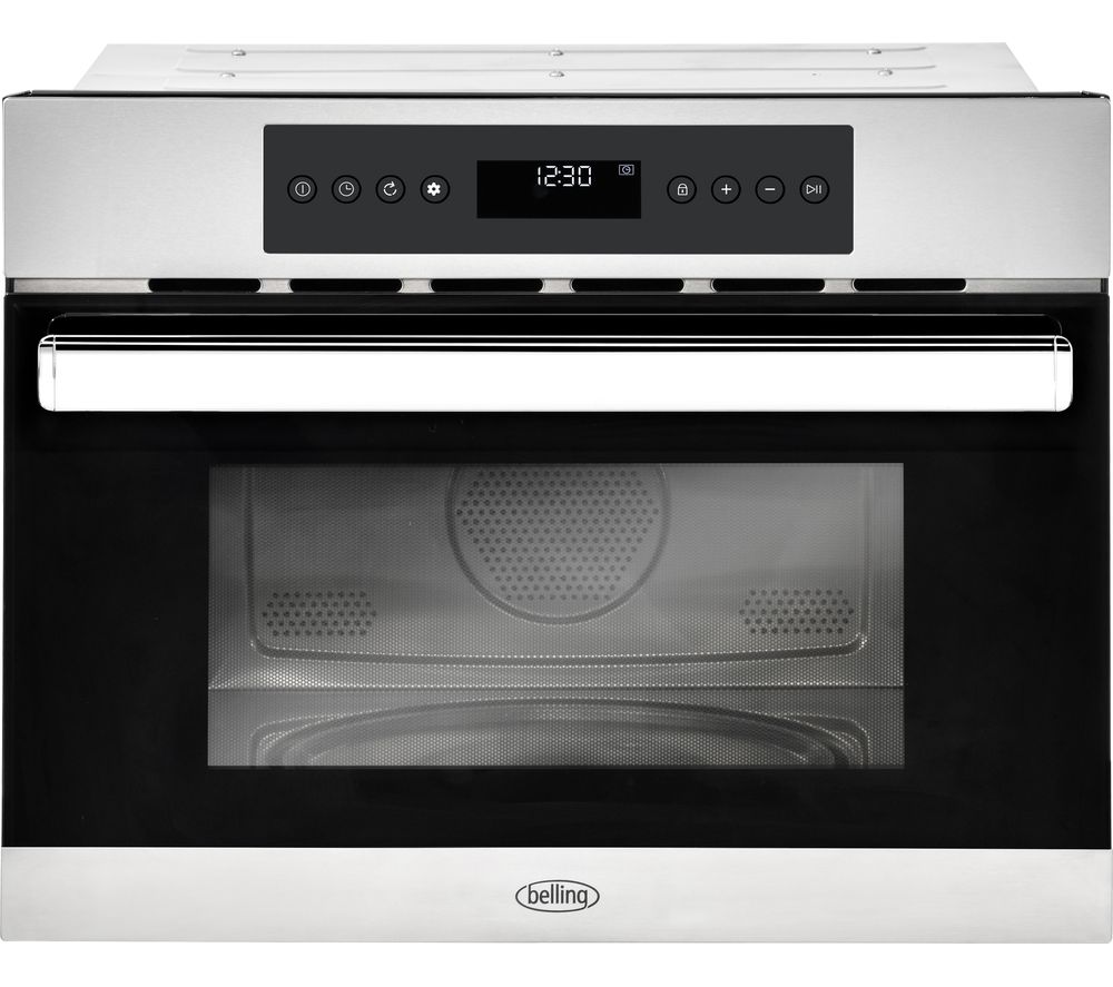 BELLING BI45COMW Built-in Compact Combination Microwave – Black & Stainless Steel