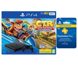 SONY PlayStation 4 with Crash Team Racing & PlayStation Plus 3 Month Subscription Bundle - 500 GB