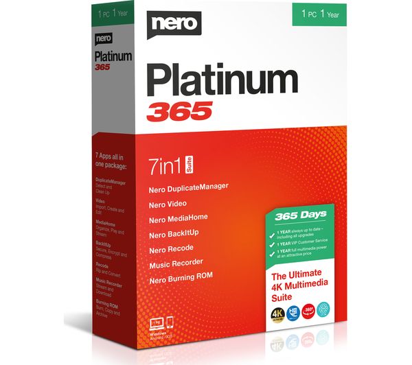 Nero Platinum 365 2020 1 Year For 1 User