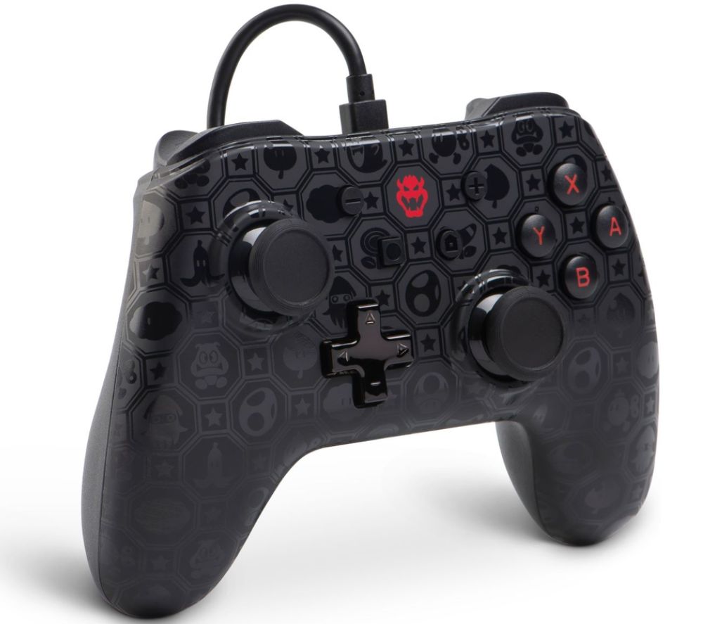 POWERA Nintendo Switch Wired Controller - Bowser Shadow, Red