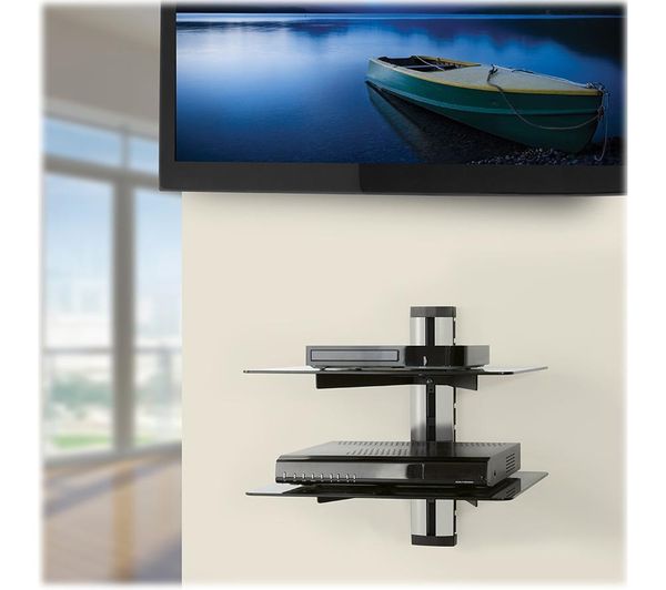 Buy AVF AS200BS Double AV Shelving Wall Mount Free Delivery Currys