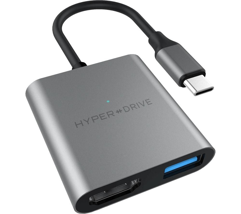 HYPERDRIVE HD259A-GRAY 4K HDMI 3-in-1 USB-C Hub - Space Grey, Gray