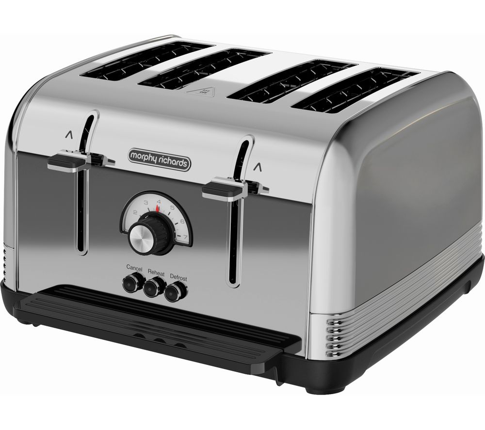 MORPHY RICHARDS Venture Retro 240330 4-Slice Toaster - Polished