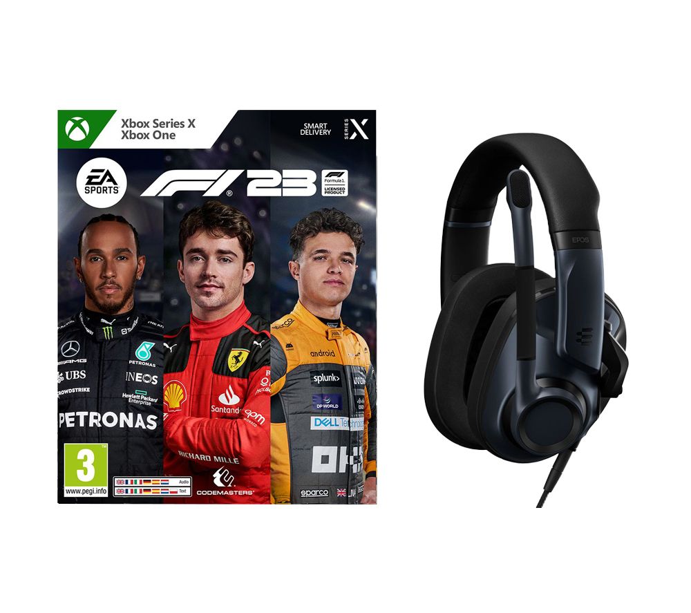 H6PRO 2.0 Gaming Headset (Black) & F1 23 Game (Xbox One & Series X) Bundle