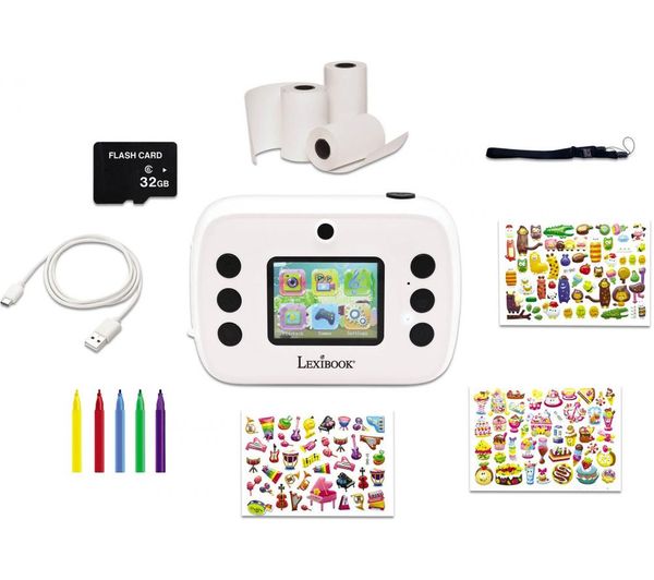 LEXIBOOK StarCAM Print Instant Camera - White - DJ150 - Currys Business