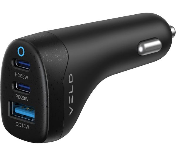 Veld Vc100jb Super Fast 3 Port 100 W Car Charger