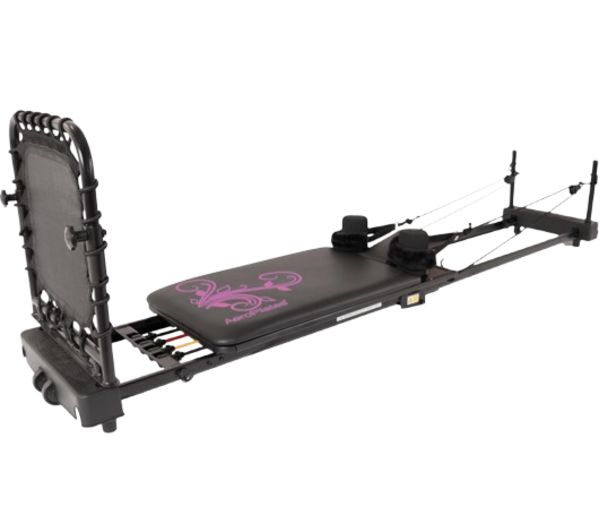 Aeropilates Reformer 435 Plus Pilates Machine Black Pink Aeropilates Reformer 435 Plus Pilates Machine Black Pink