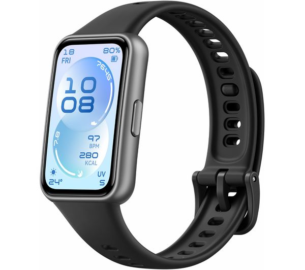 An image of HUAWEI Band 11 Fitness Tracker - Black Fluoroelastomer Strap