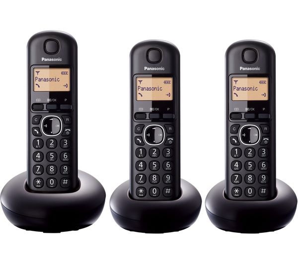 PANASONIC KX-TGB213EB Cordless Phone - Triple Handsets