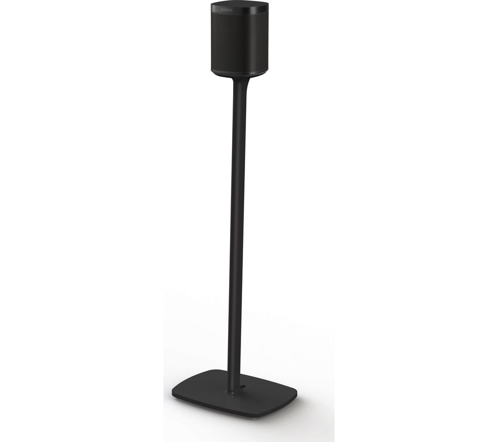 FLEXSON FLXS1FS2021EU SONOS One Floorstand Fixed Speaker Bracket – Twin Pack, Black, Black
