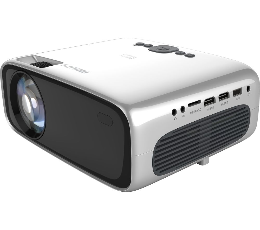 PHILIPS NeoPix Prime 2 NPX542/INT Smart HD Ready Mini Projector - Grey & Silver, Grey