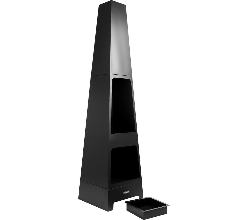 Obelisk T978509 Outdoor Chiminea - Black