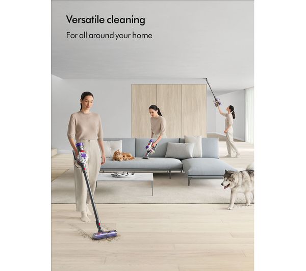 40039601 DYSON V8 Cordless Vacuum Cleaner Silver & Nickel Currys