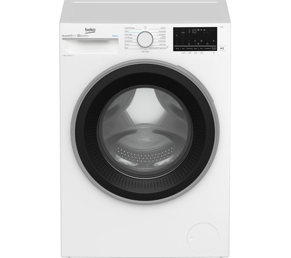 Image of BEKO Pro IronFast RecycledTub B3W5841IW Bluetooth 8 kg 1400 Spin Washing Machine - White